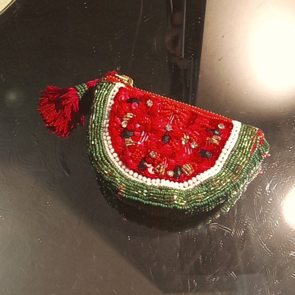 Anthropologie Watermelon Coin Purse